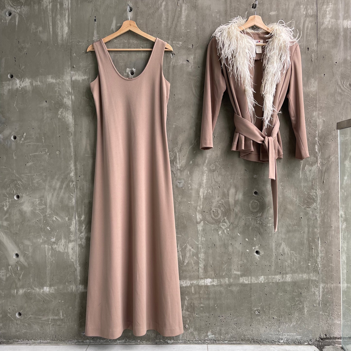 Vintage Caron of Chicago Feather Dress Set - SHOP EZRA