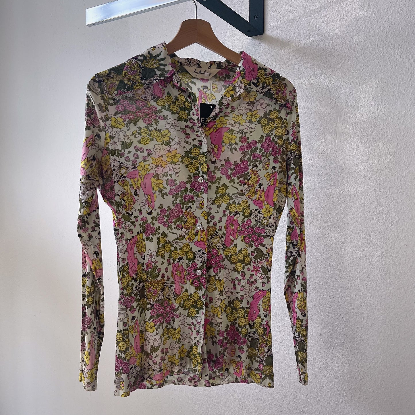 Vintage Lady Manhattan Disco 70’s Knit Novelty Print Top - SHOP EZRA