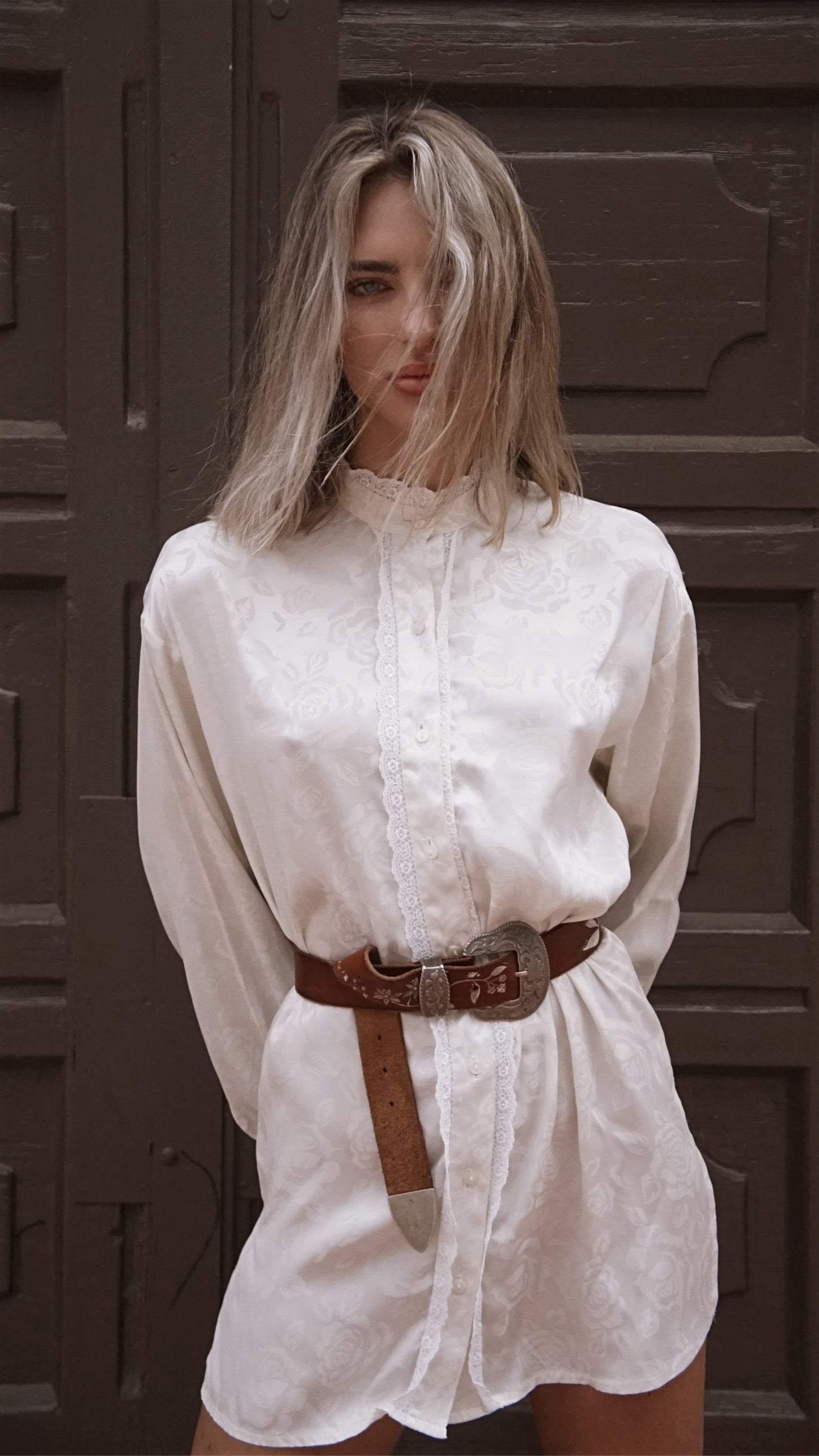 Vintage 80’s Christian Dior Mini Dress in Ivory - SHOP EZRA