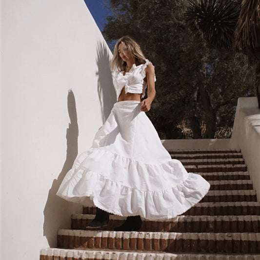 Vintage Full Circle Fairy Petticoat in White - SHOP EZRA