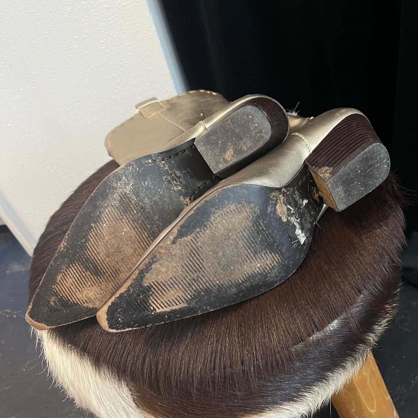Vintage 90’s Michael Kors Gold Cowboy Western Boot - SHOP EZRA