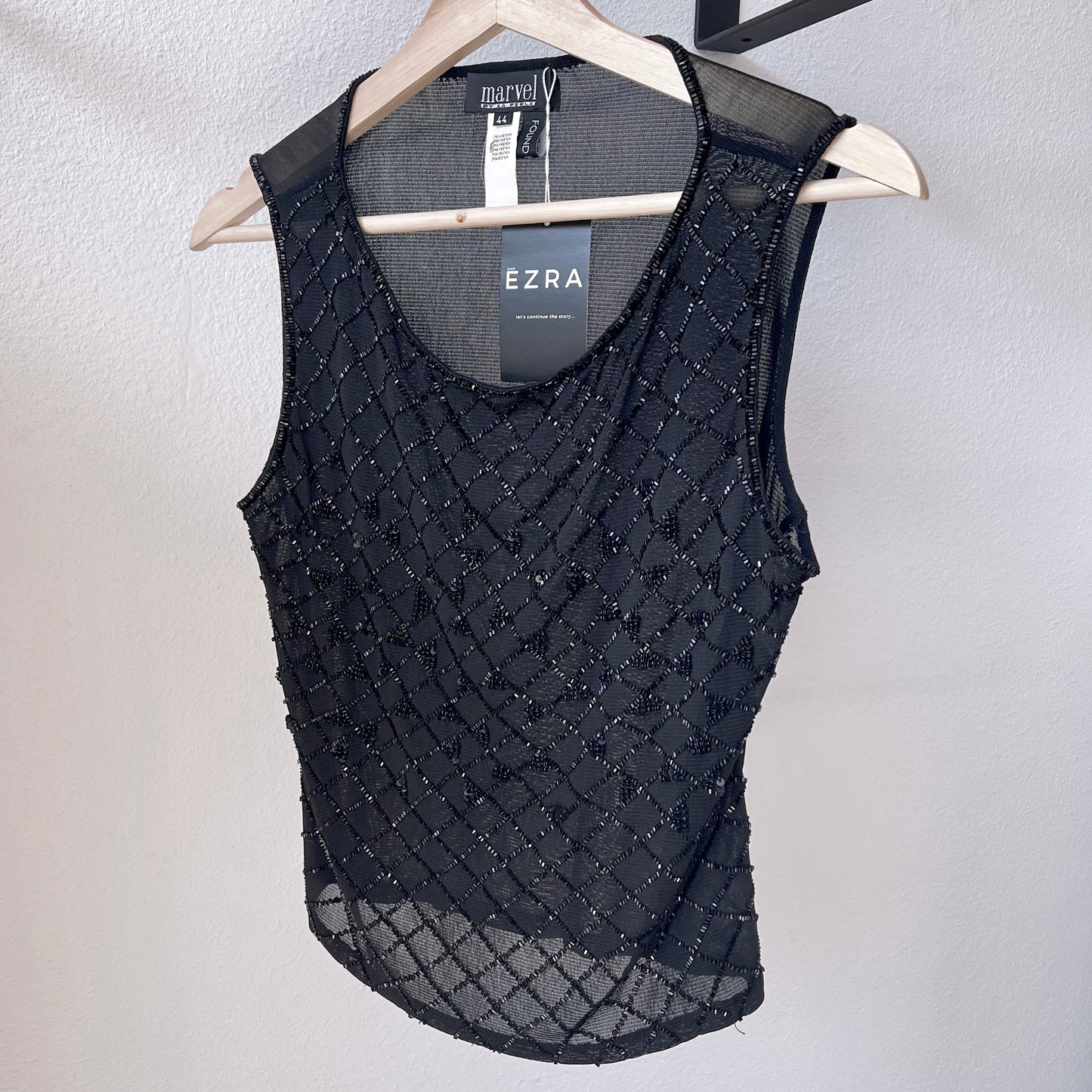 Vintage La Perla Beaded Mesh Tank - SHOP EZRA