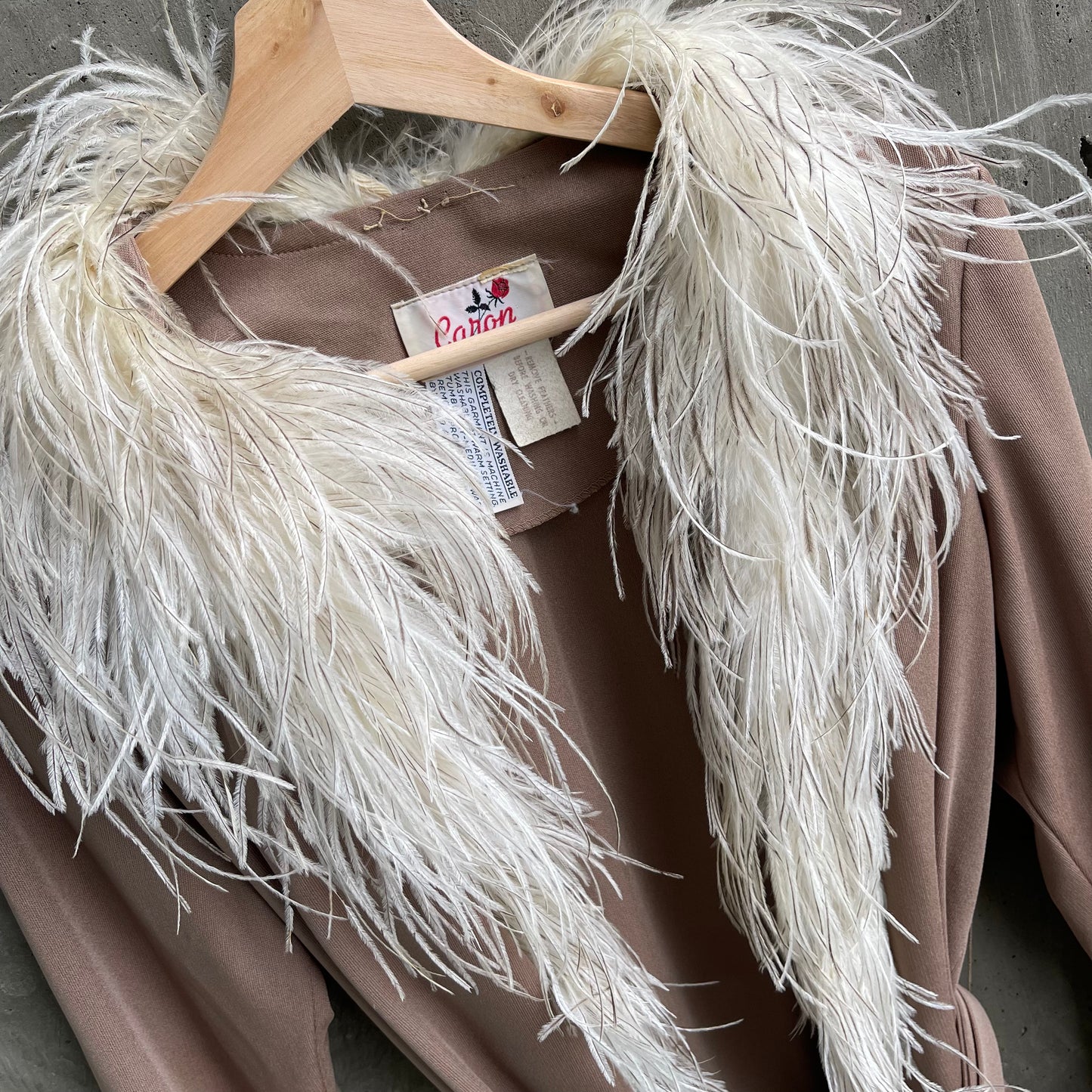 Vintage Caron of Chicago Feather Dress Set - SHOP EZRA