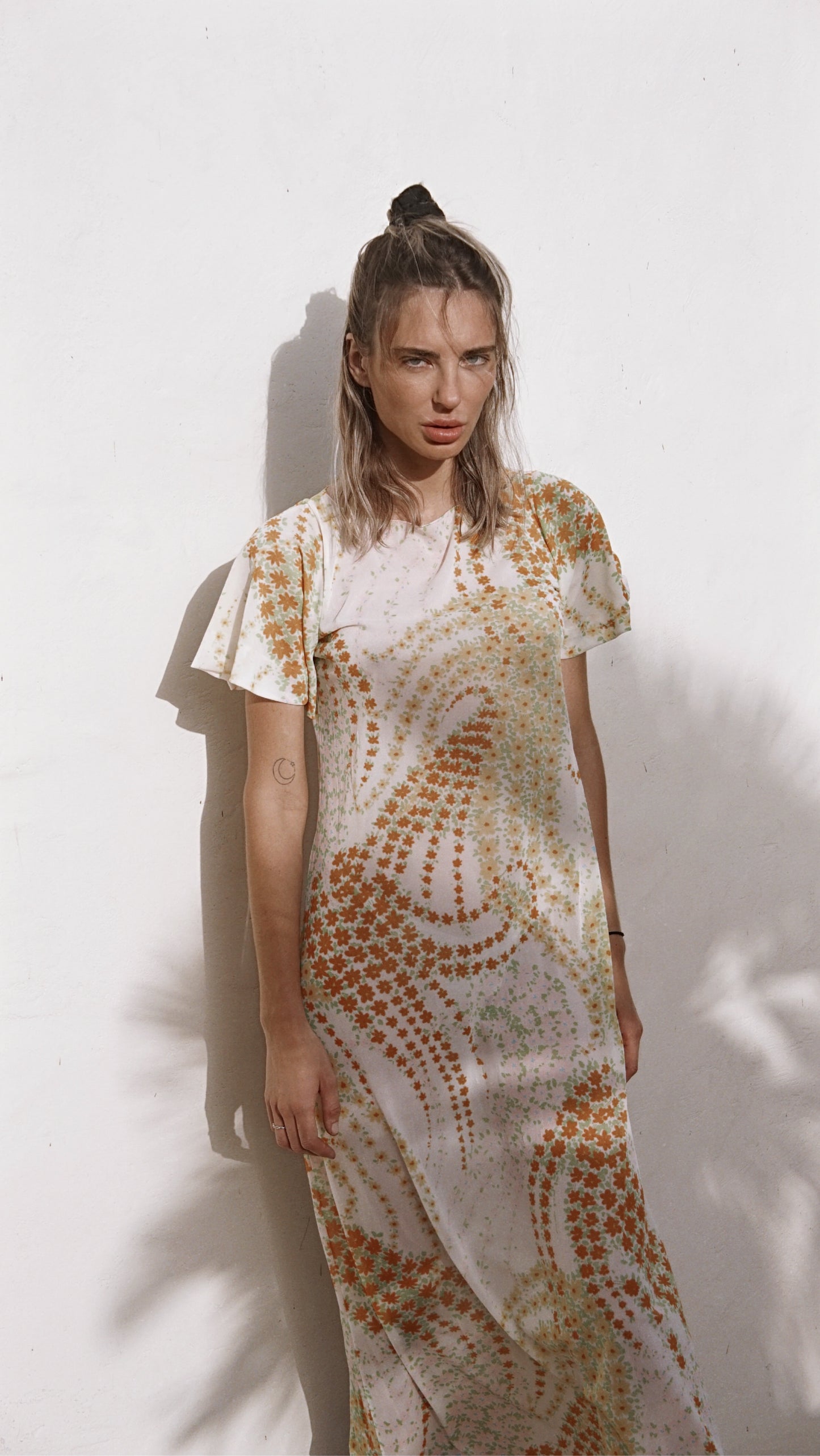 Vintage Semi Sheer Floral Dress - SHOP EZRA