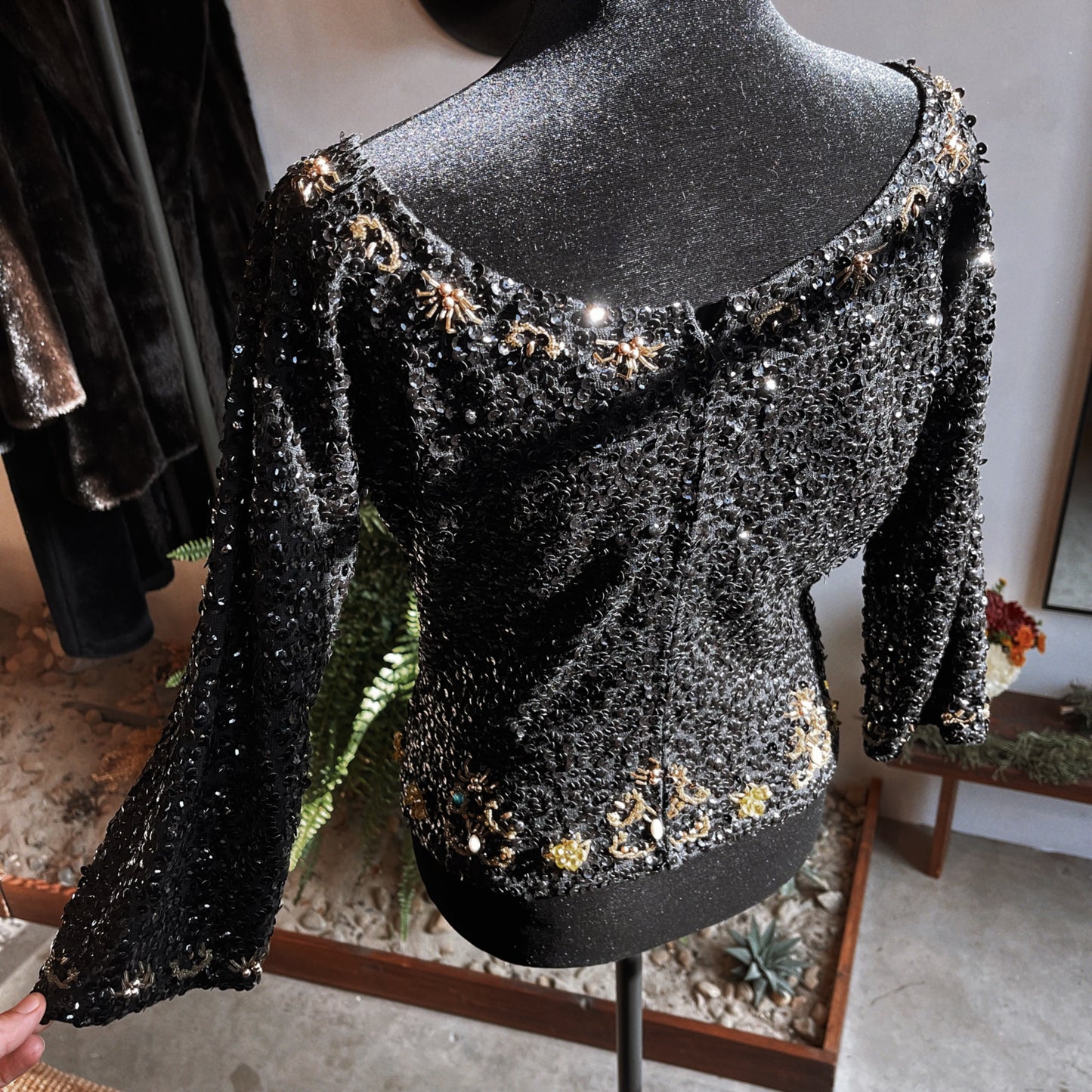 1960s Vintage Sequin Top by Helen Hong