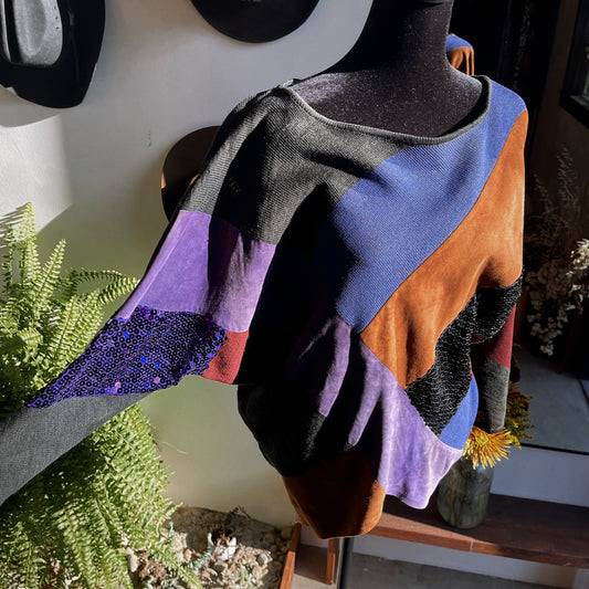 1980s Vintage Gianfranco Ferre Italian Patchwork Sweater