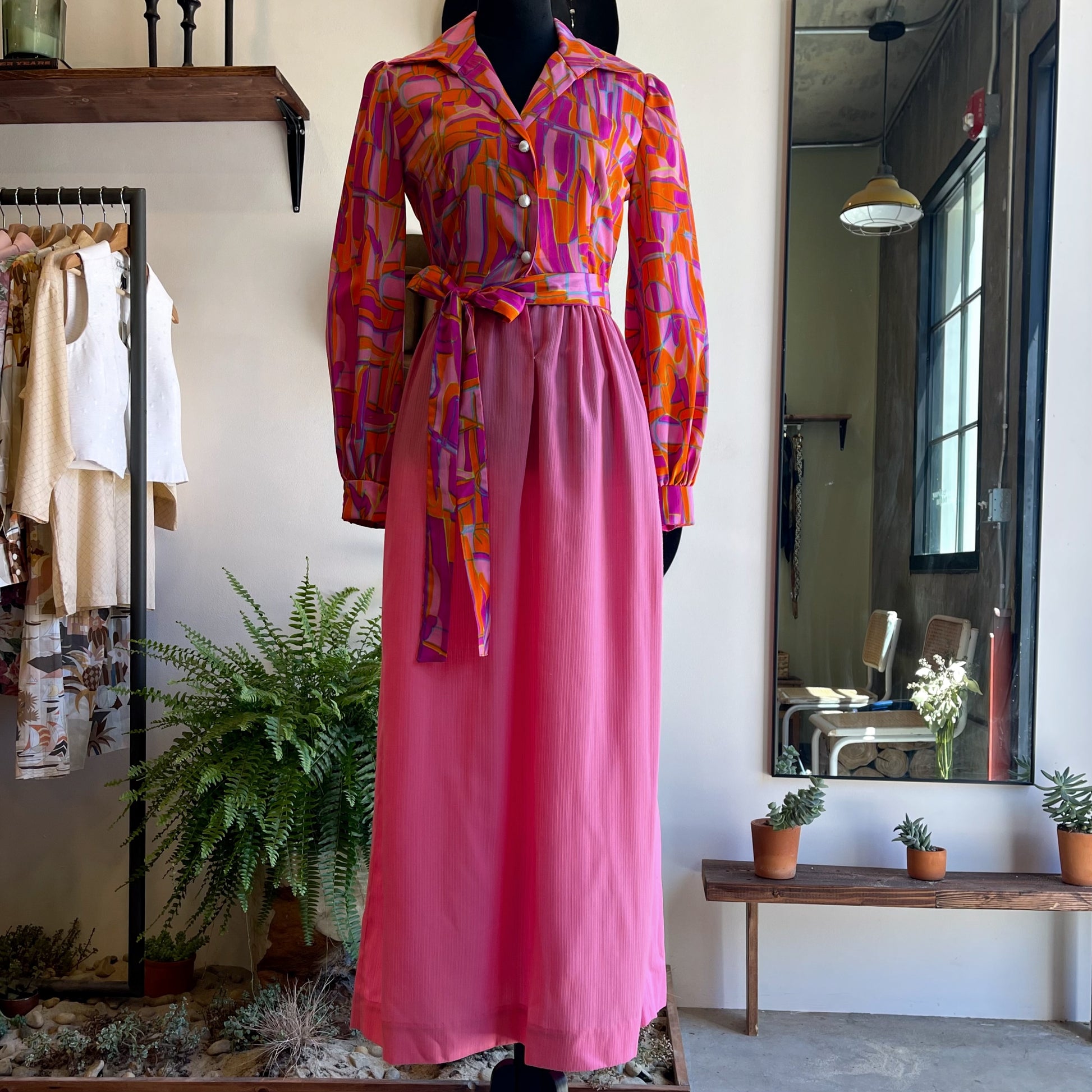 retro 70's dresses Groovy Retro 70s Hippie Floral Sleeveless A-Line Dress Kate McEnroe New York