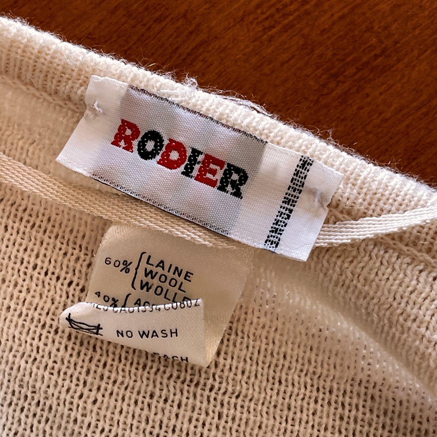 1980s Vintage Rodier Paris Knit Skirt Set