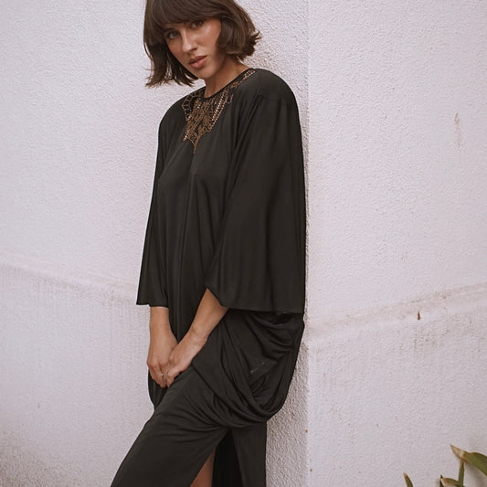 1980s Vintage Christian Dior Texude de Plage Beaded Dress