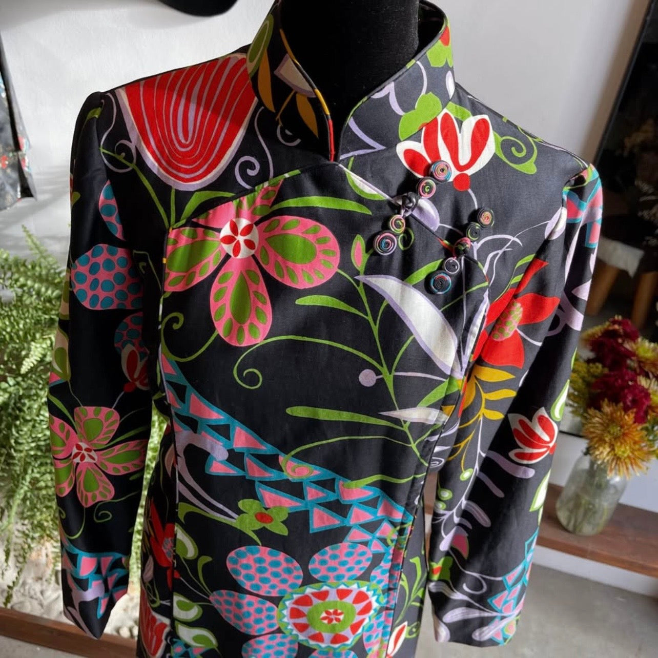1970s Vintage I Magnin Dynasty Cheongsam Dress