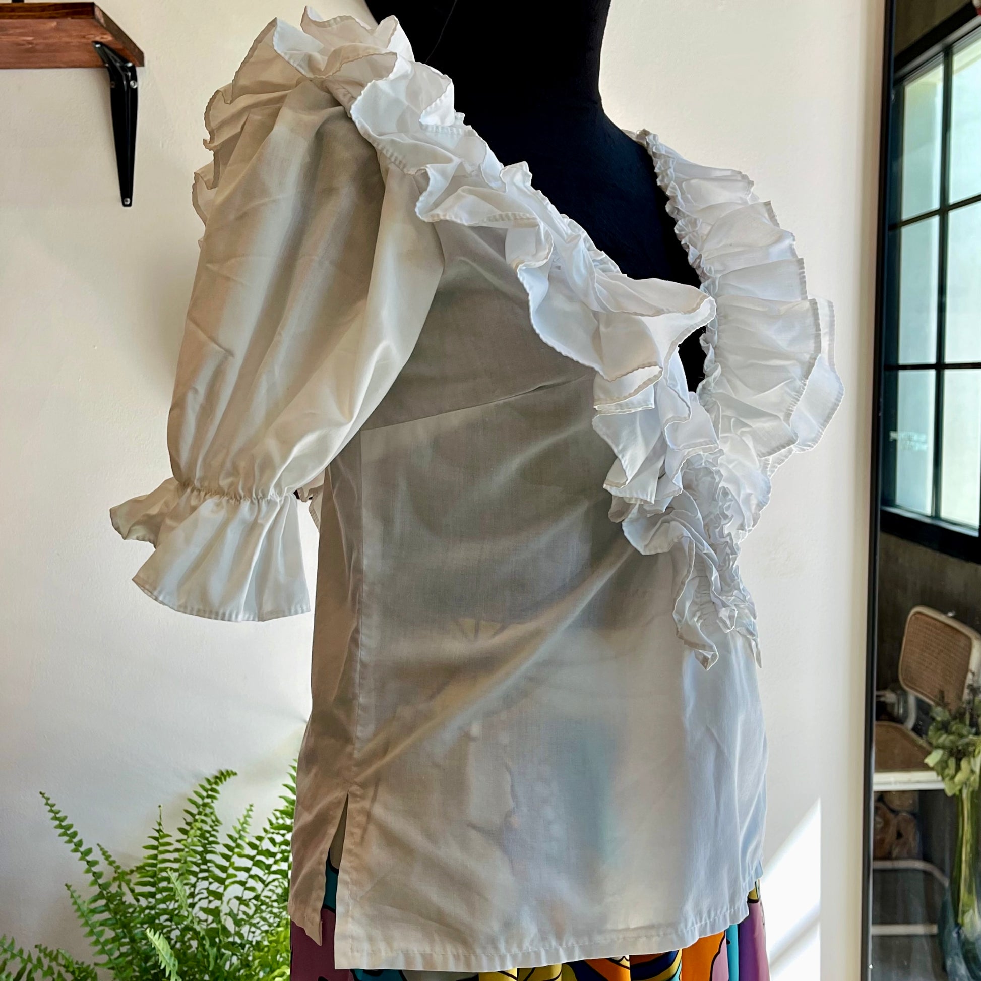 Vintage 70’s Square Dancing Ruffle Top - Your Vintage Neighbor