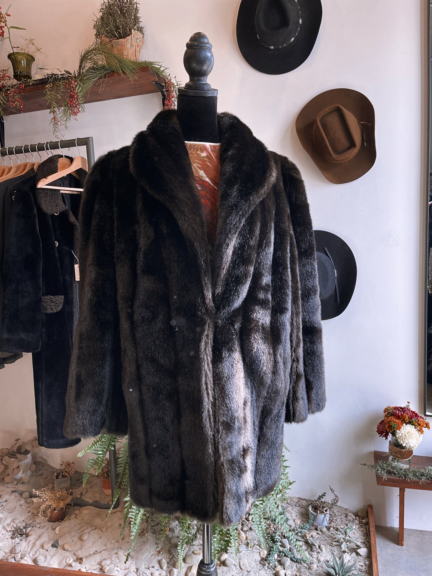 1970s Vintage Lilli Ann for Adolph Schuman Faux Fur Coat