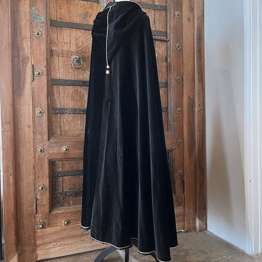 1970s Vintage Yves Saint Laurent Russian Collection Velvet Cape