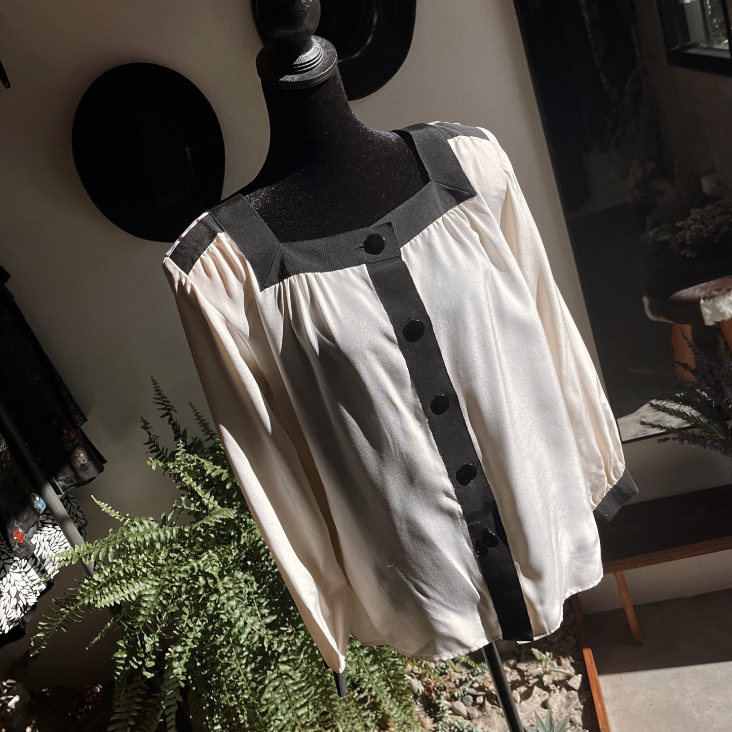 1980s Vintage Yves Saint Laurent Silk Blouse