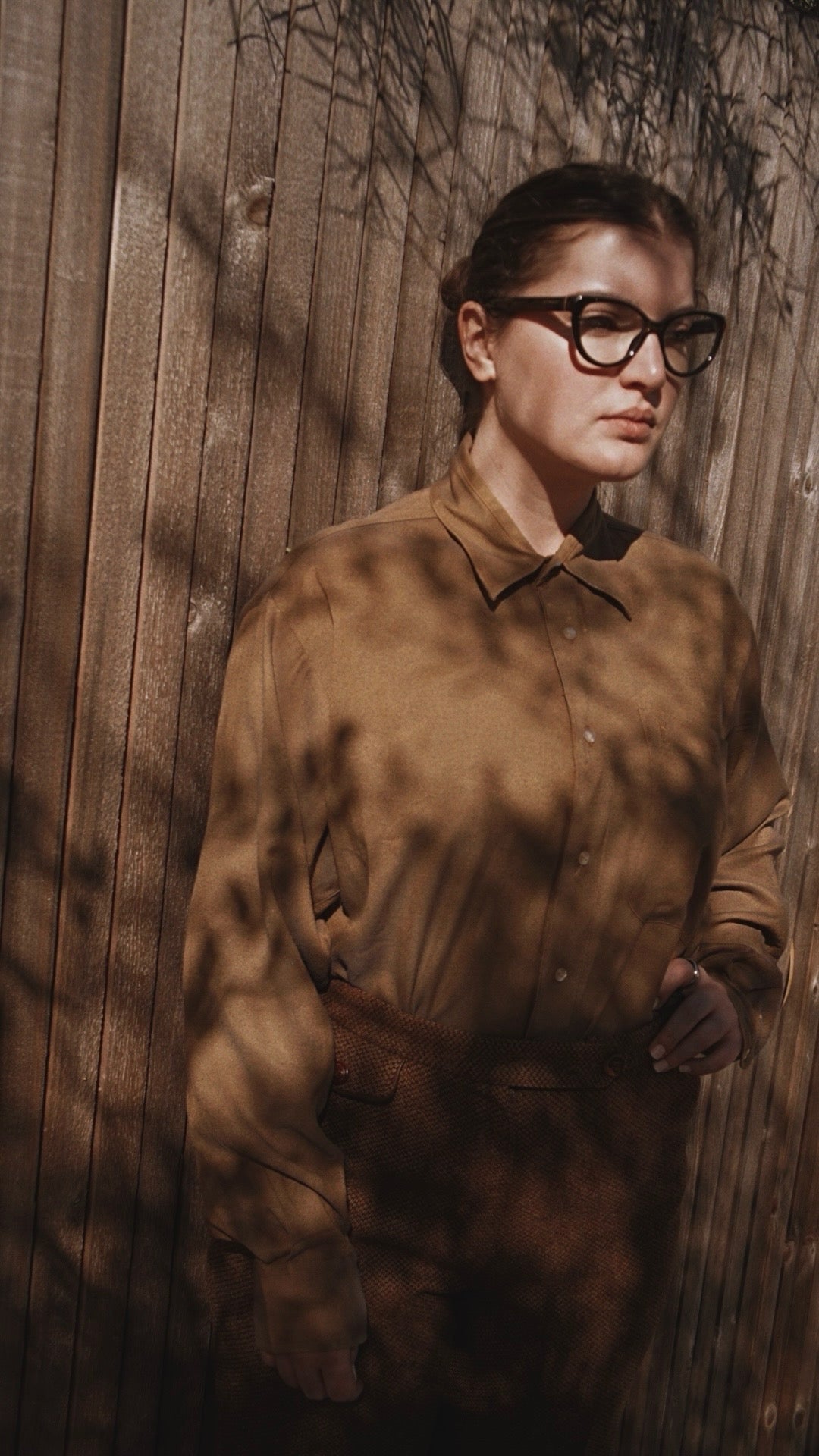 Vintage Yves Saint Laurent Button-Up Top with Embroidered YSL Pocket 80’s - SHOP EZRA