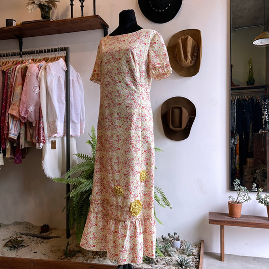 70’s Vintage Floral Summer Dress
