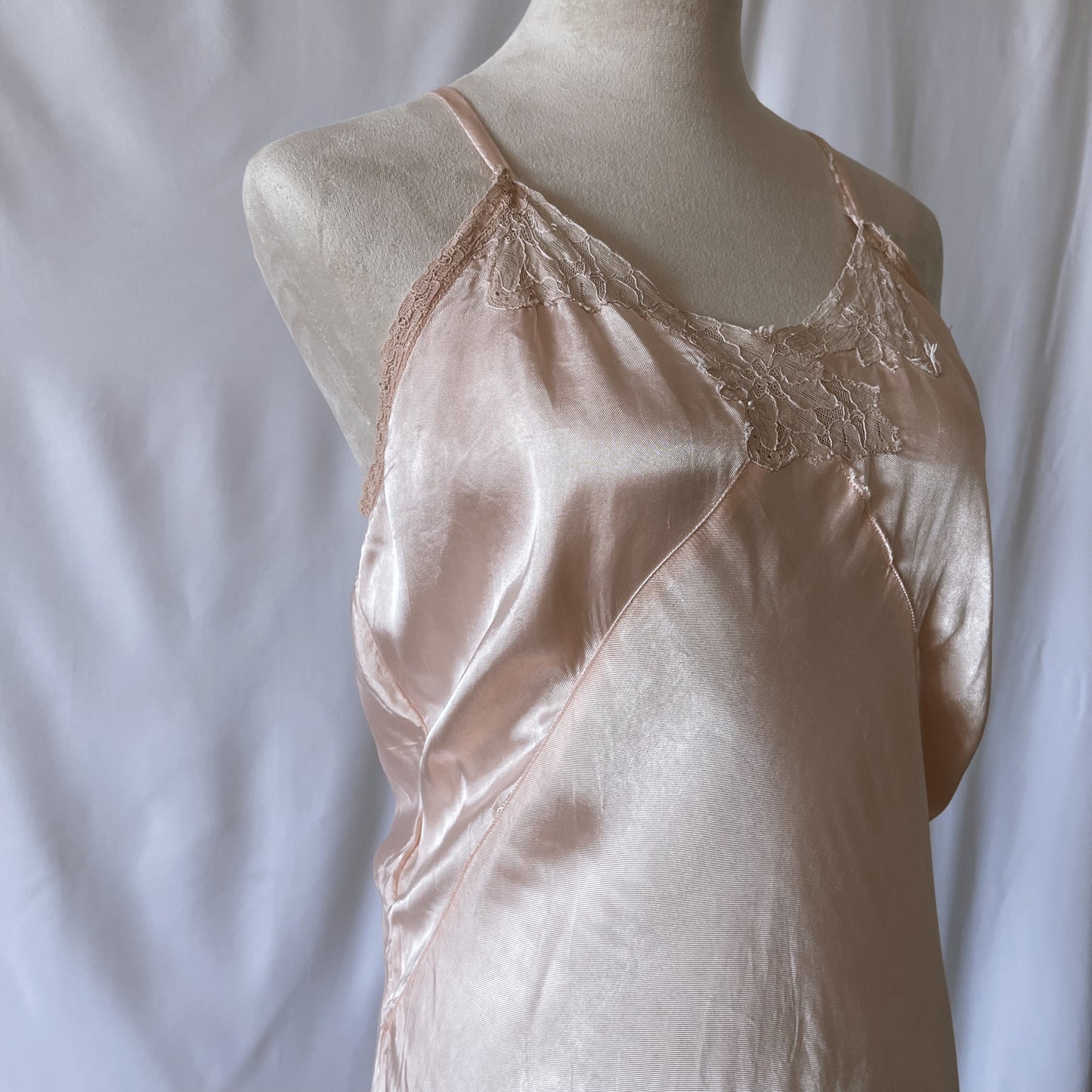 Antique Bias Cut Slip Dress 1930s