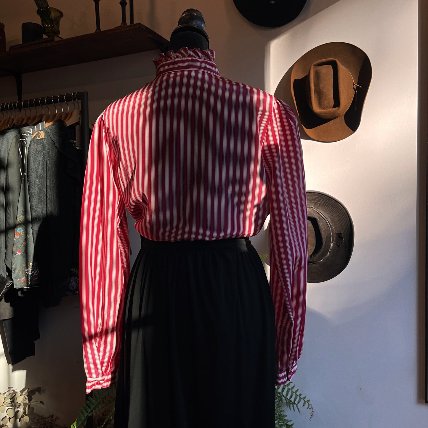 1980s Jonathan Martin Striped Blouse