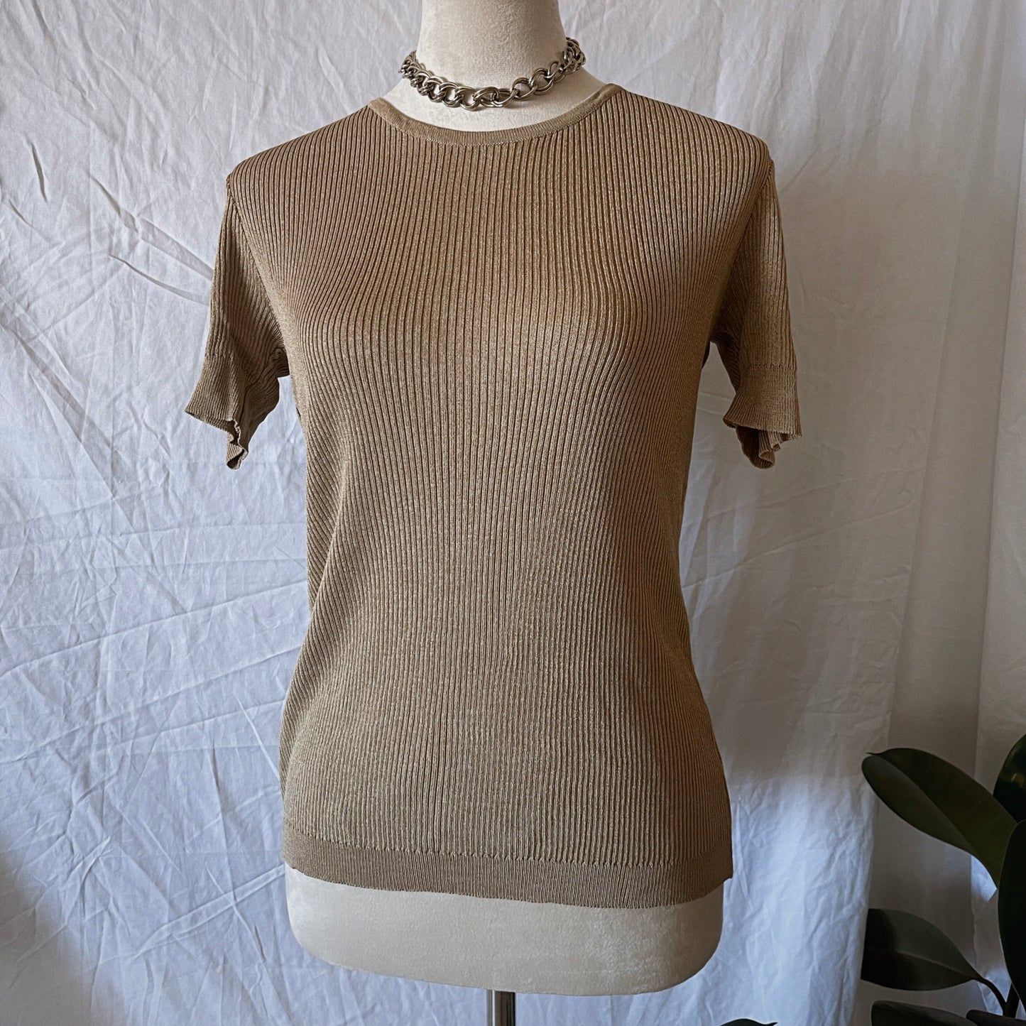 Vintage Yves Saint Laurent Ribbed Knit Top