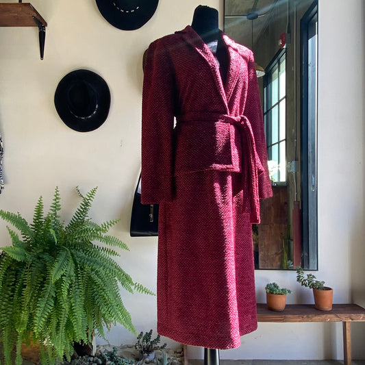 Vintage 70’s Velour Coordinated Skirt Set