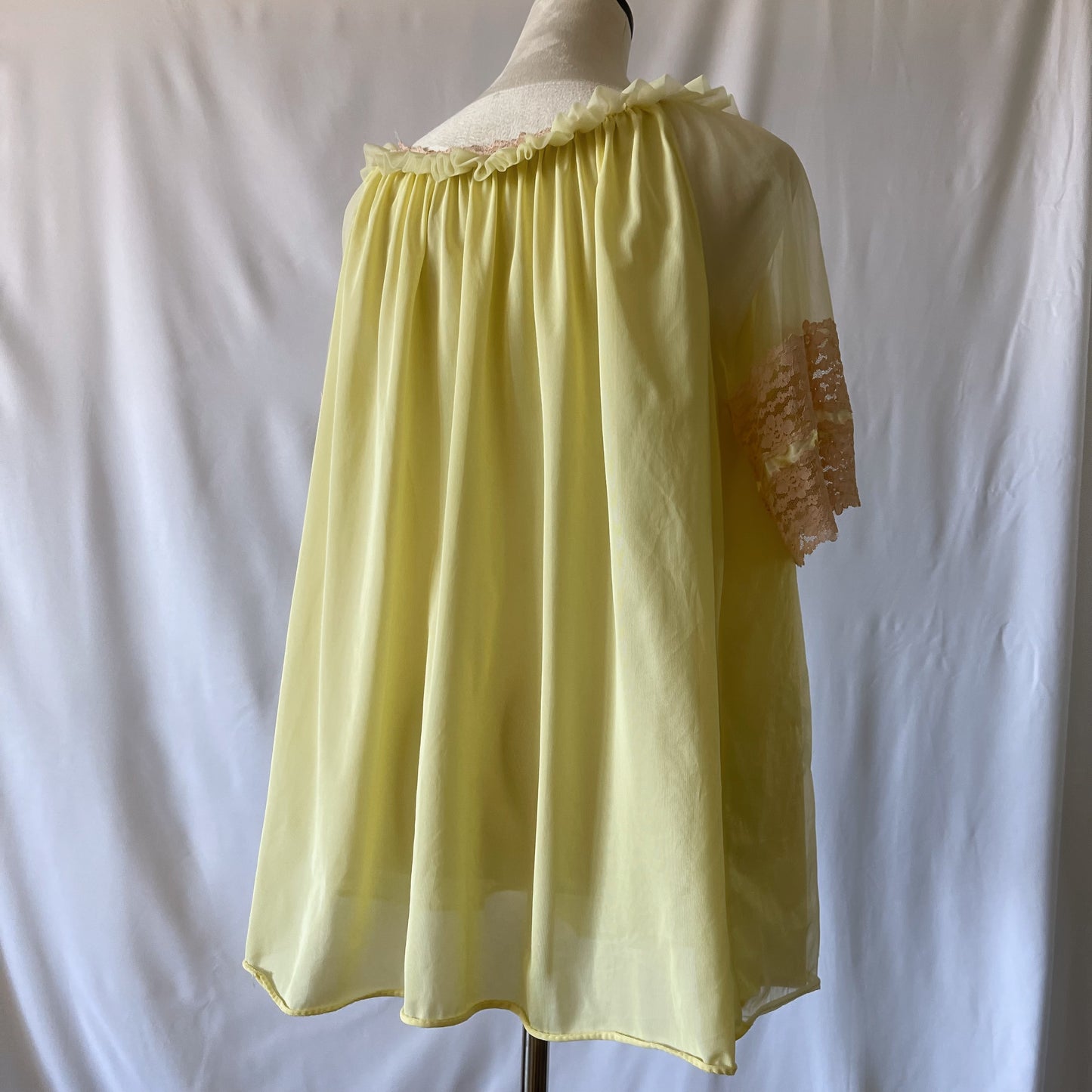 Vintage Babydoll Top Yellow 1960s