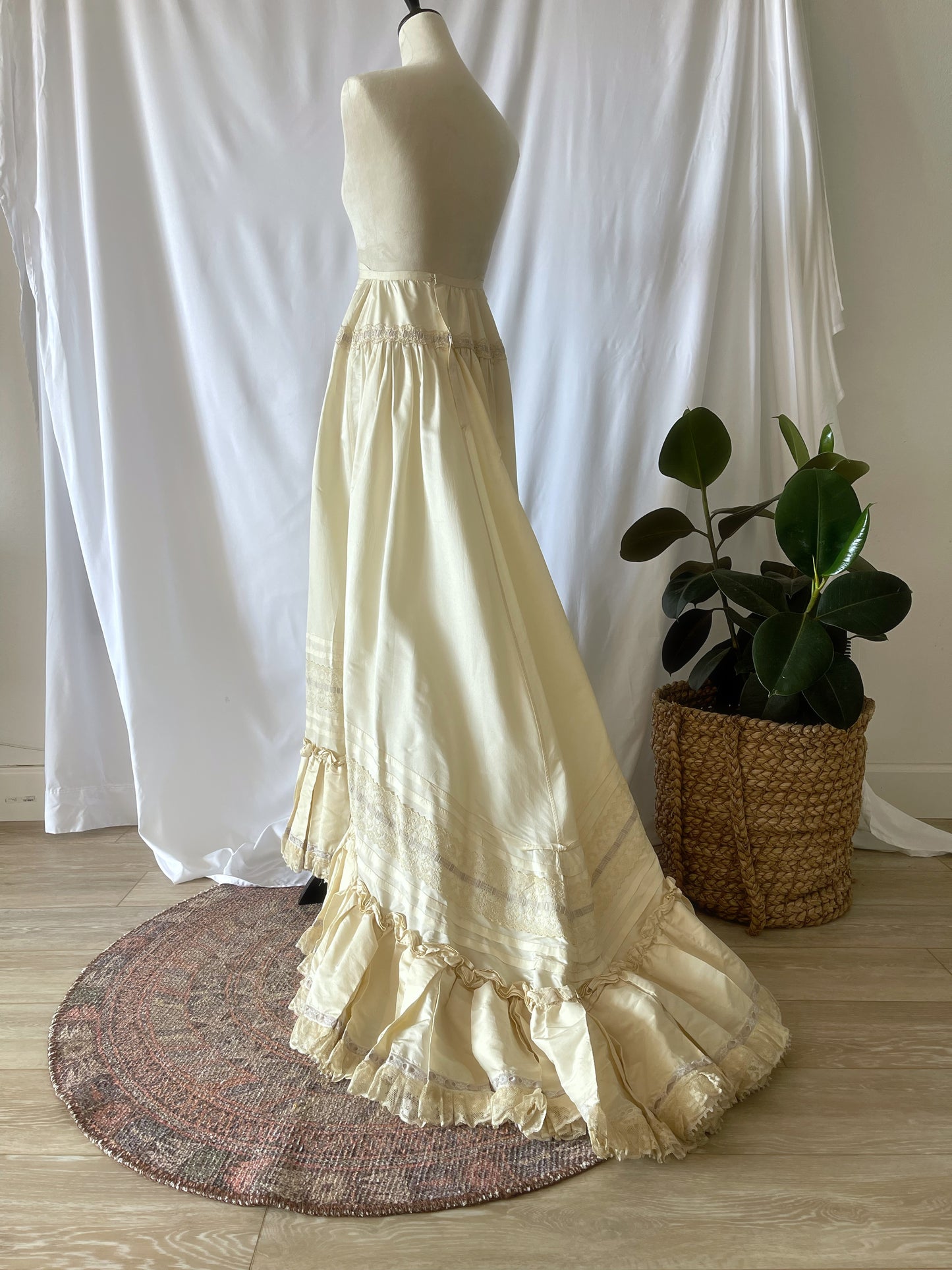 Screen Worn Vintage Petticoat Skirt with Train for Miss Diane Keaton by Wardrobe Designer Barbara Matera