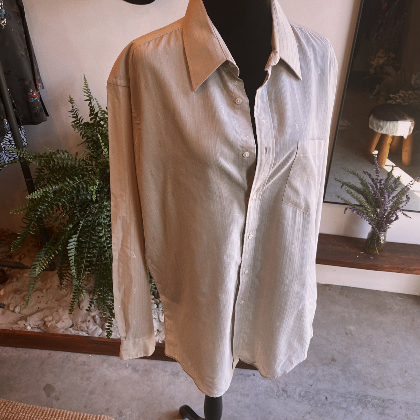 1980s Vintage YSL Yves Saint Laurent Button Up Top