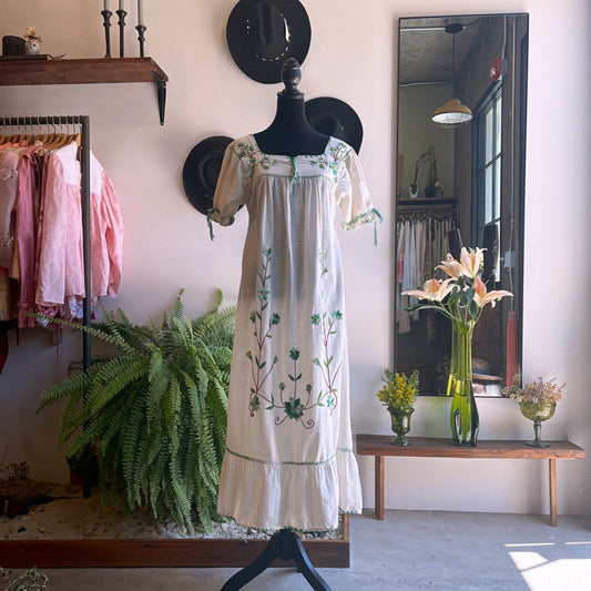 70’s Cotton Embroidered Dress