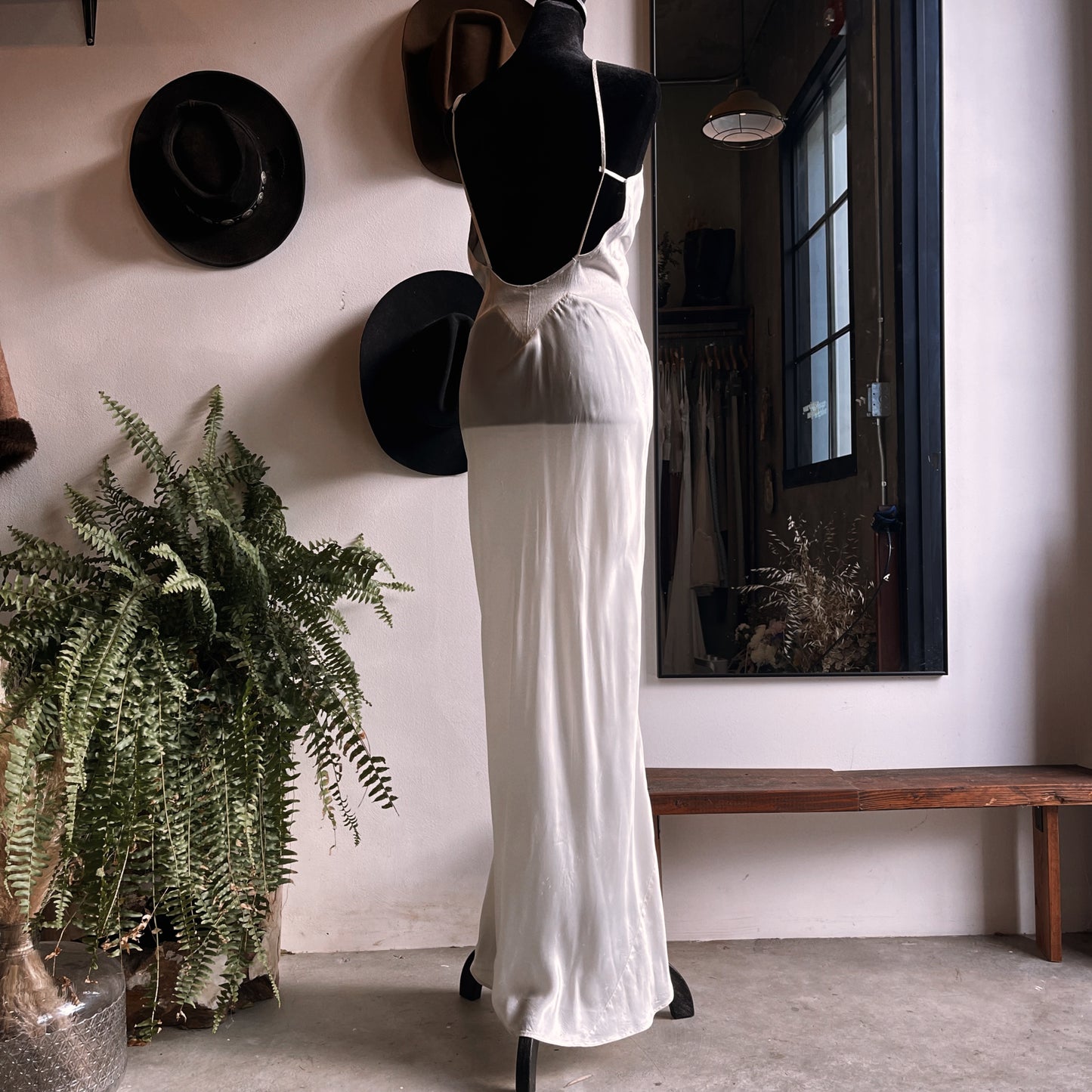 Antique Bias Cut Wedding Slip Dress