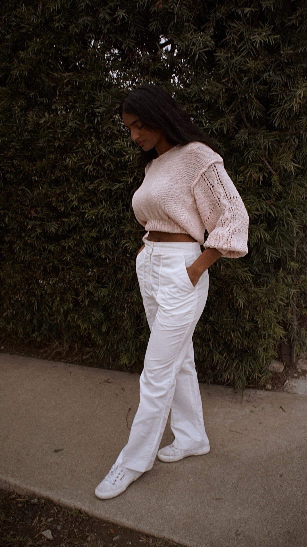 Vintage Givenchy Sport Highwaisted Pants in White 70’s 80’s - SHOP EZRA