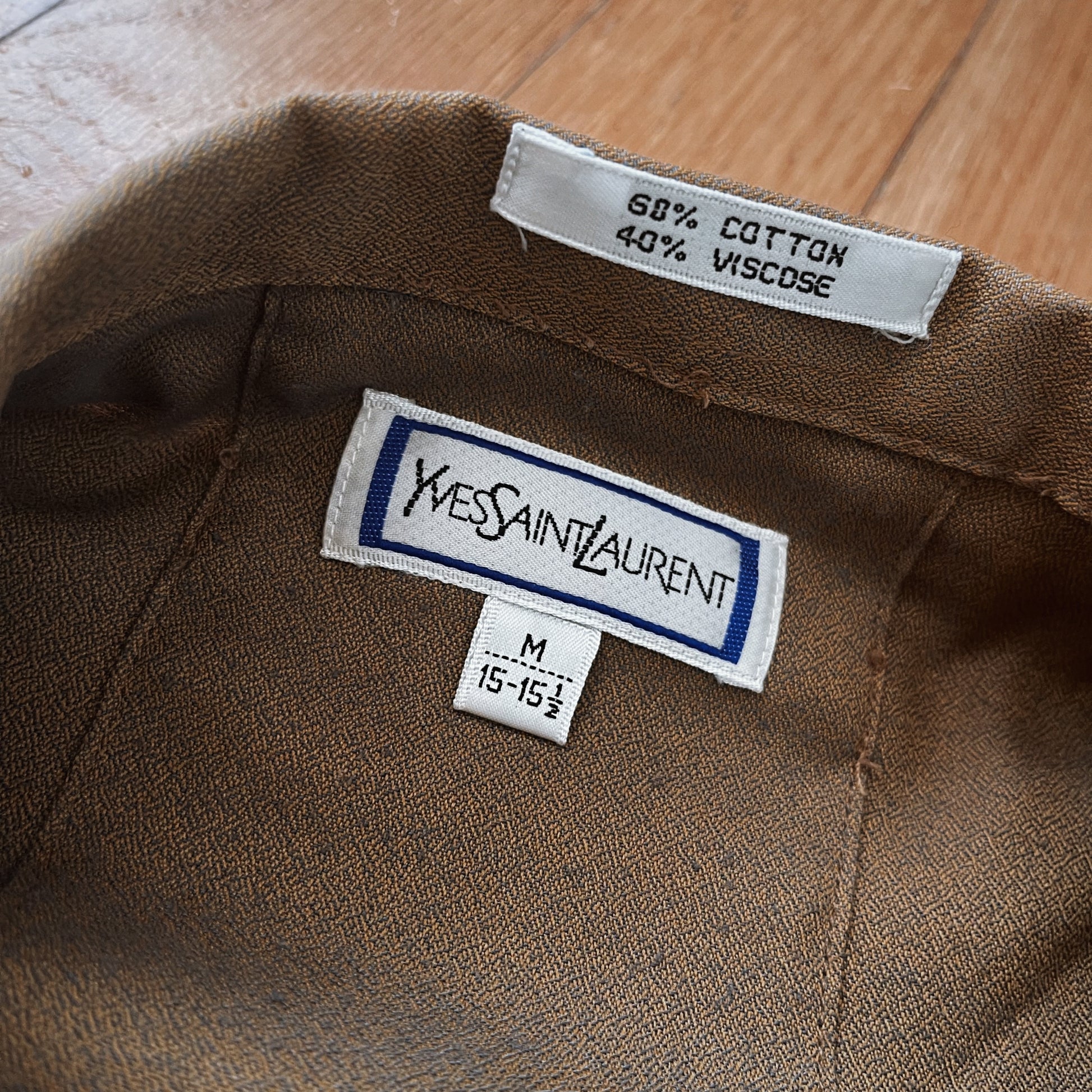 Vintage Yves Saint Laurent Button-Up Top with Embroidered YSL Pocket 80’s - SHOP EZRA