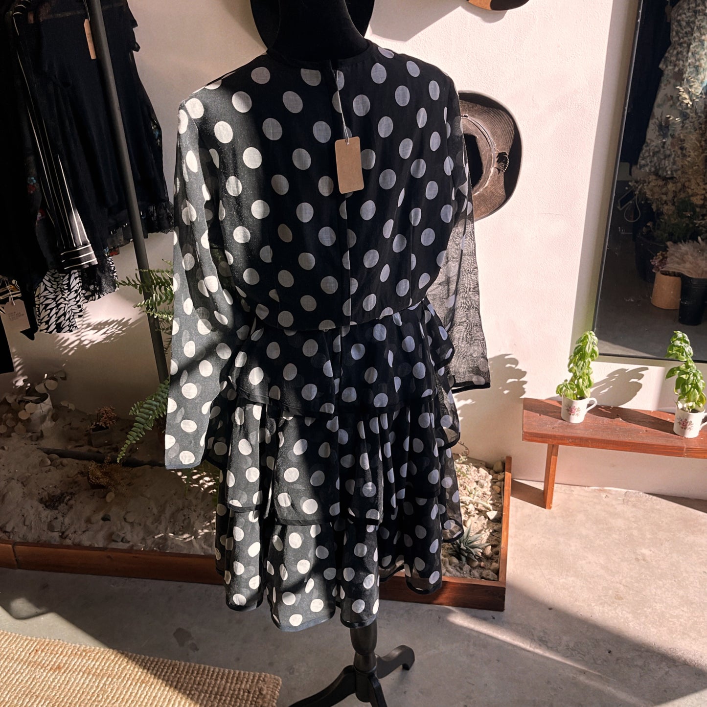 1970s Mr Mench Polka Dot Dress