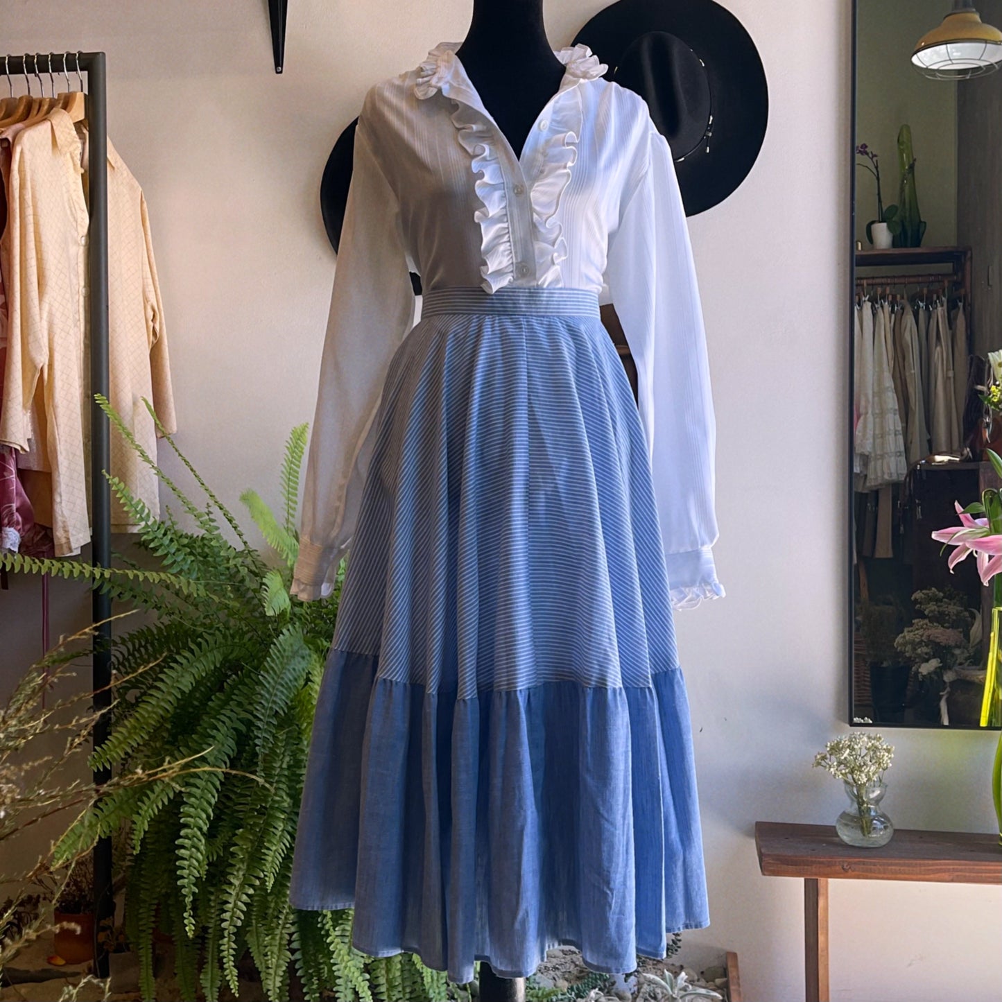 1960s Handmade Vintage Cotton Skirt 26