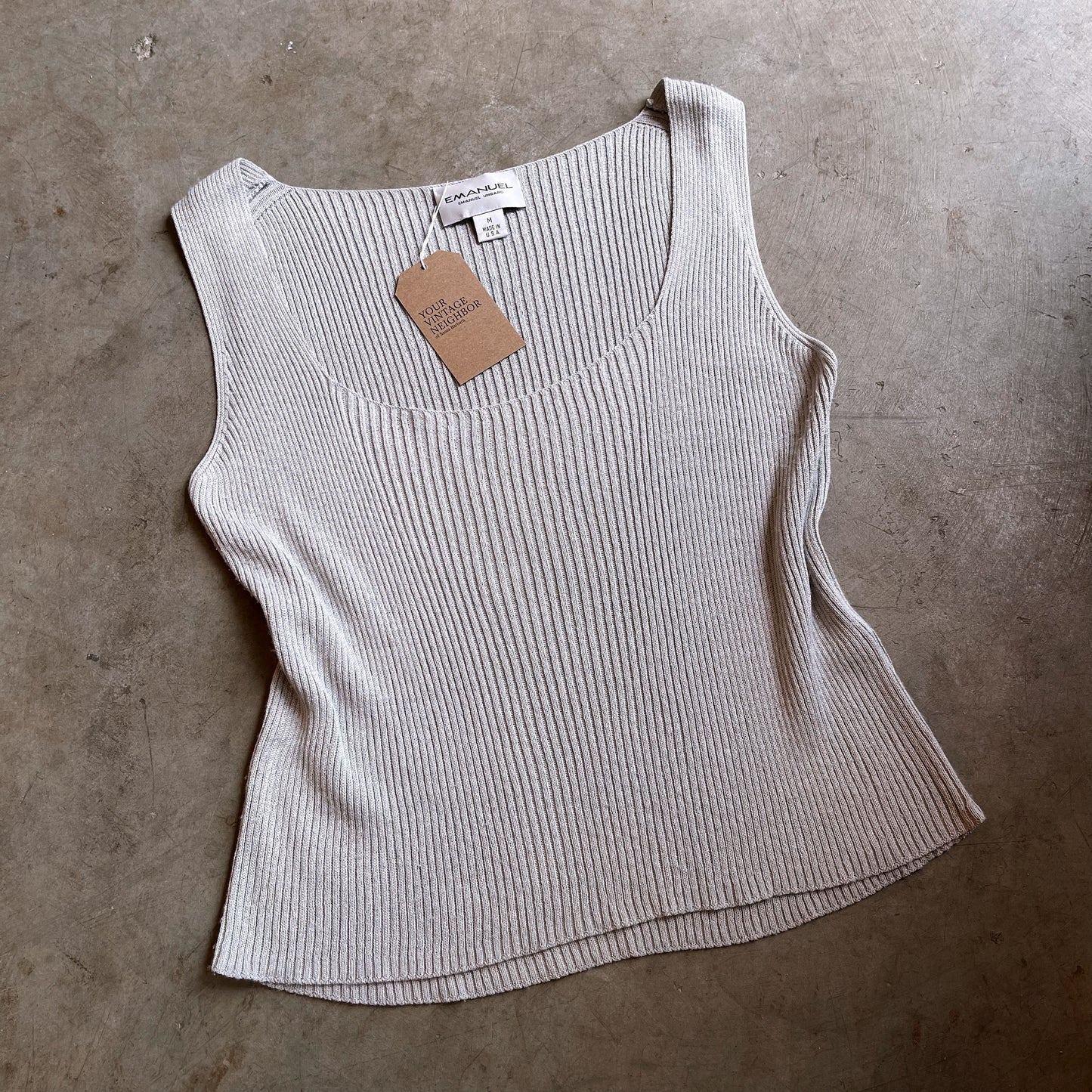 1990s Vintage Emanuel Ungaro Ribbed Knit Top