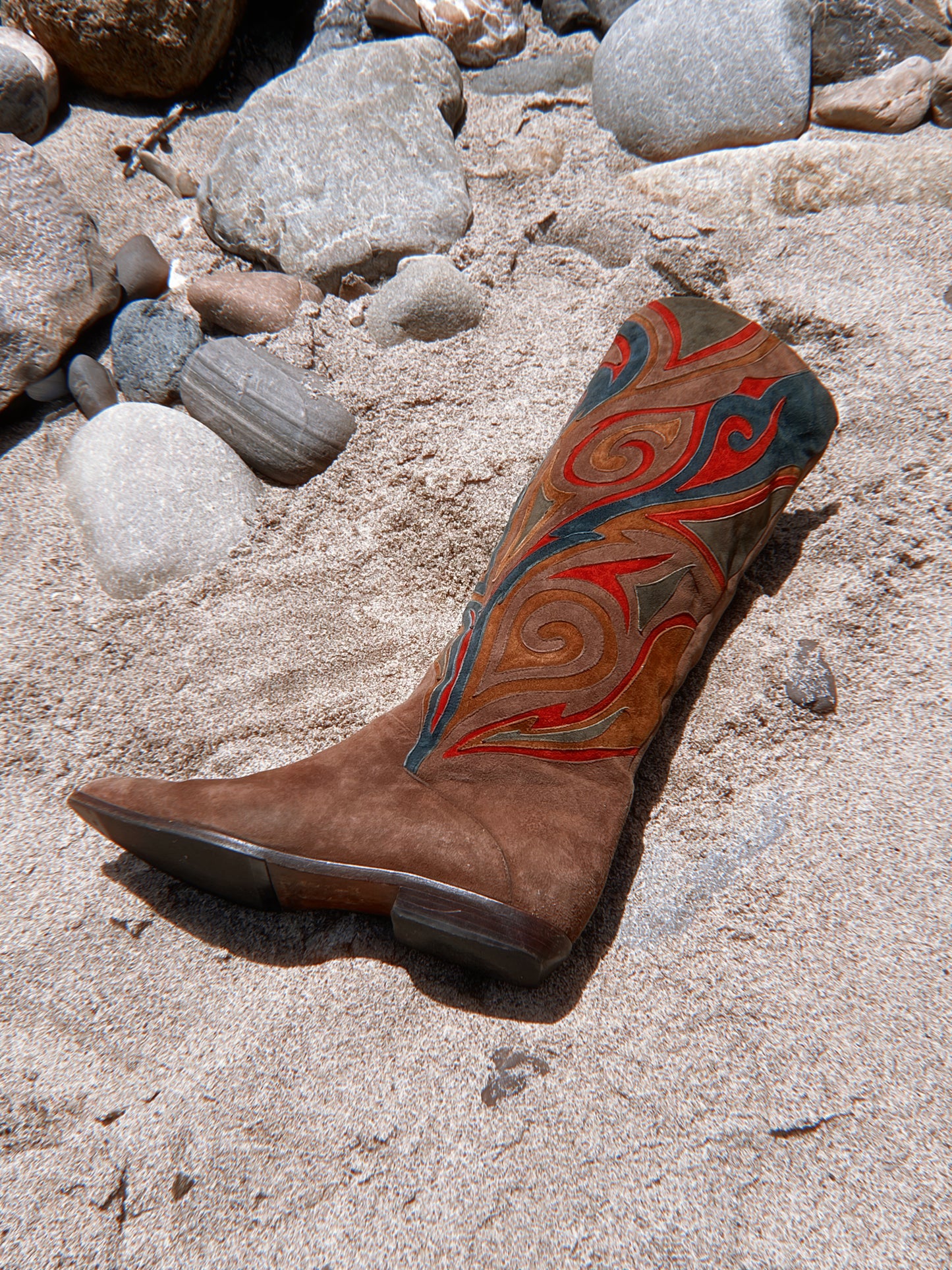 Vintage Bally Italian Suede Western Boot