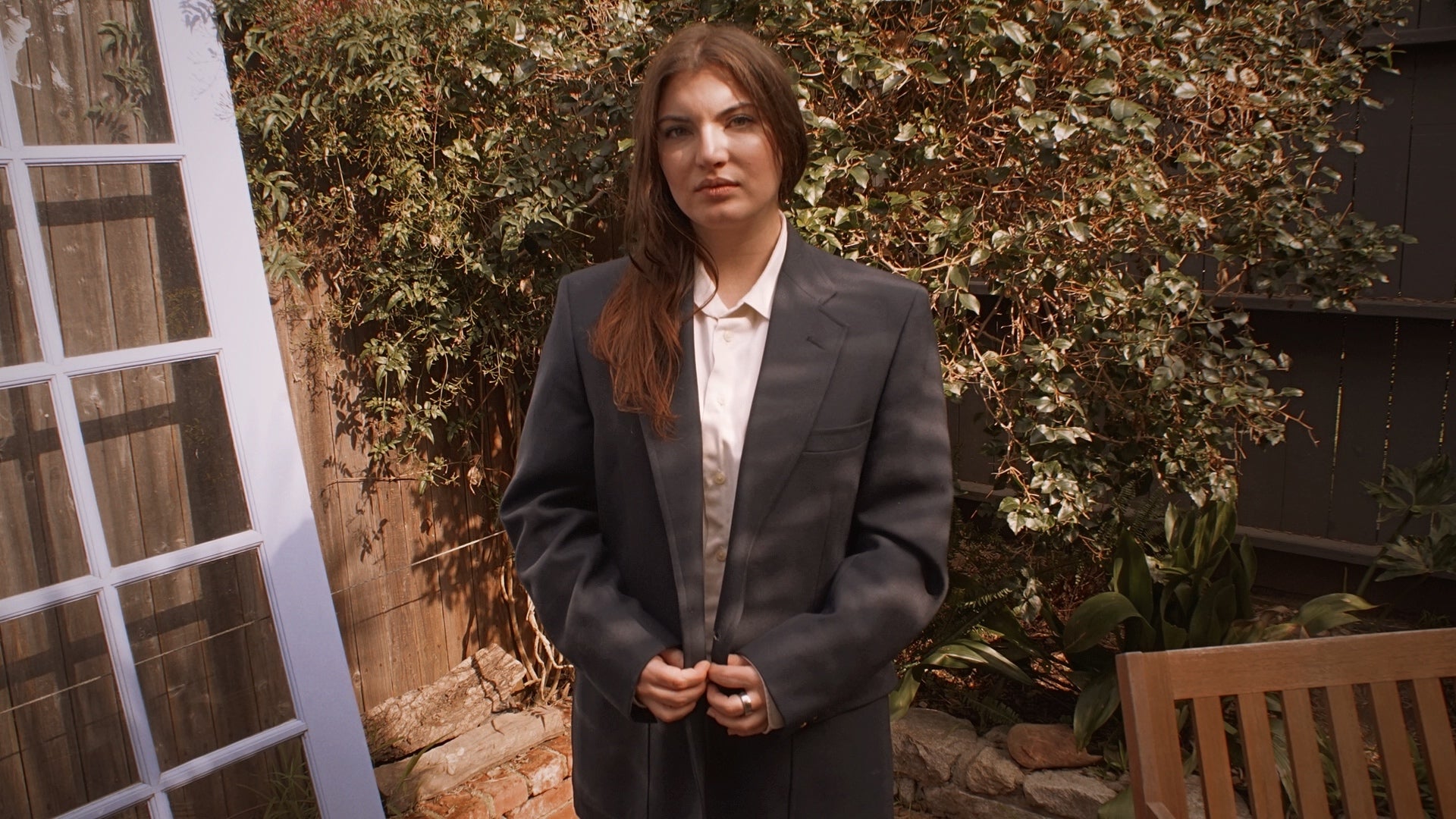 Vintage Oversized Wool Linen Blazer by Bullock’s Palm Beach 80’s - SHOP EZRA