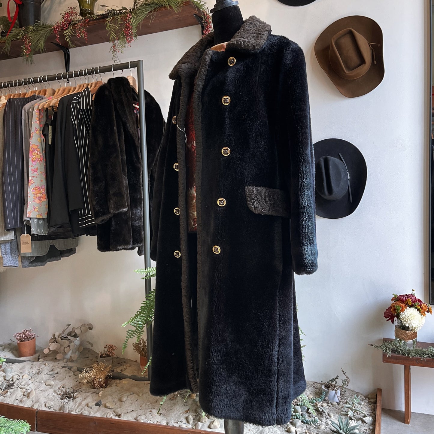 1970s Vintage Faux Fur Teddy Coat by Fingerhut Fashions