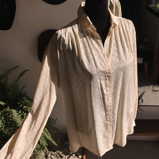 1980s Vintage I. Magnin Satin Blouse