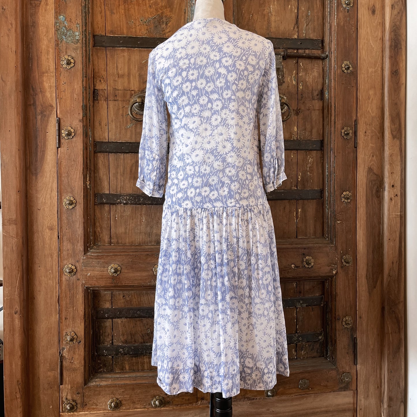 1980s Vintage Jaeger Daisy Cotton Dress