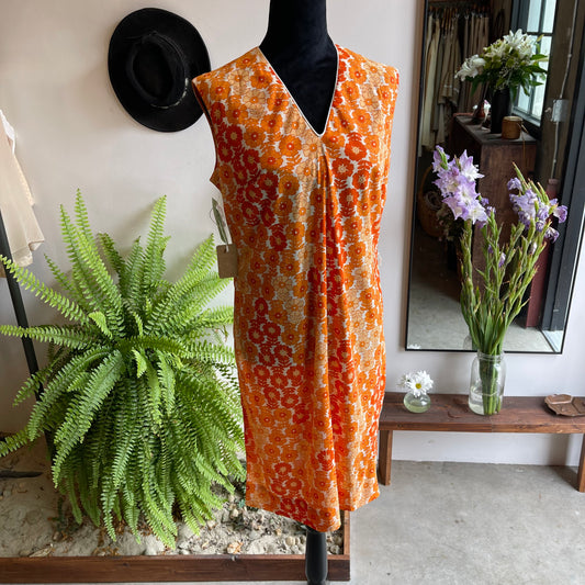 70’s Vintage Flair Miami Floral Dress