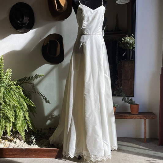 Vintage 70’s Tafetta A Line Gown