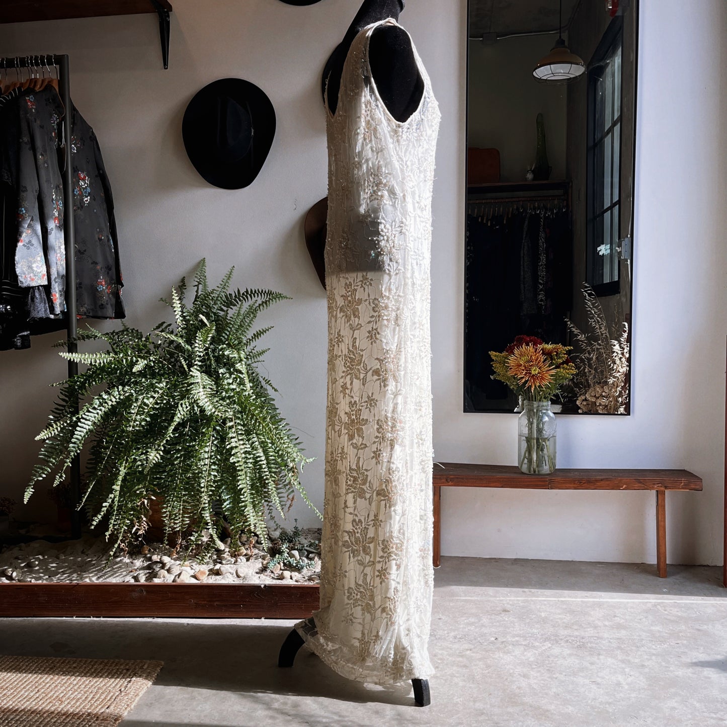 1990s Vintage Bryan Emerson Lace Slip Dress (2 Piece)