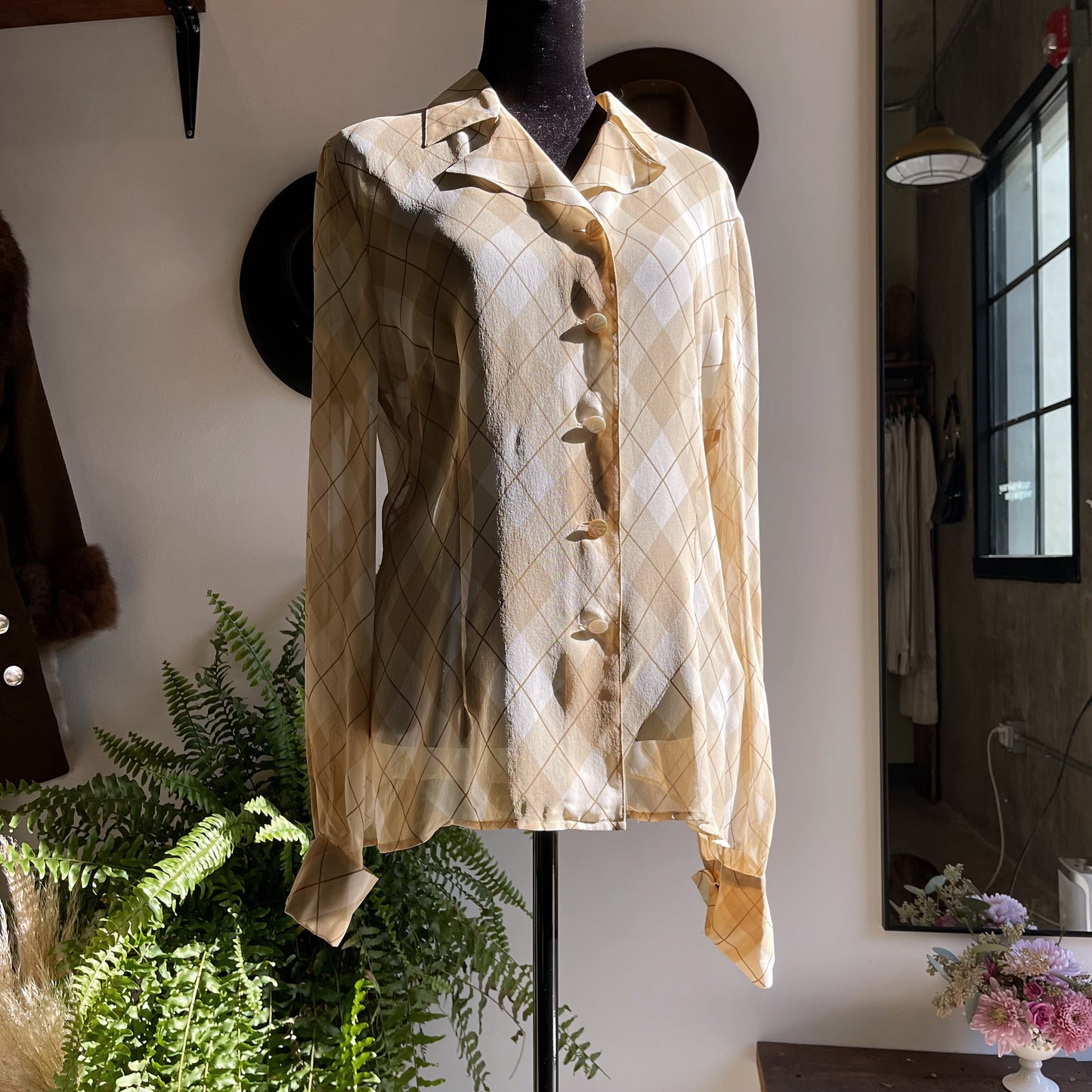 Vintage Valentino Silk Sheer Blouse