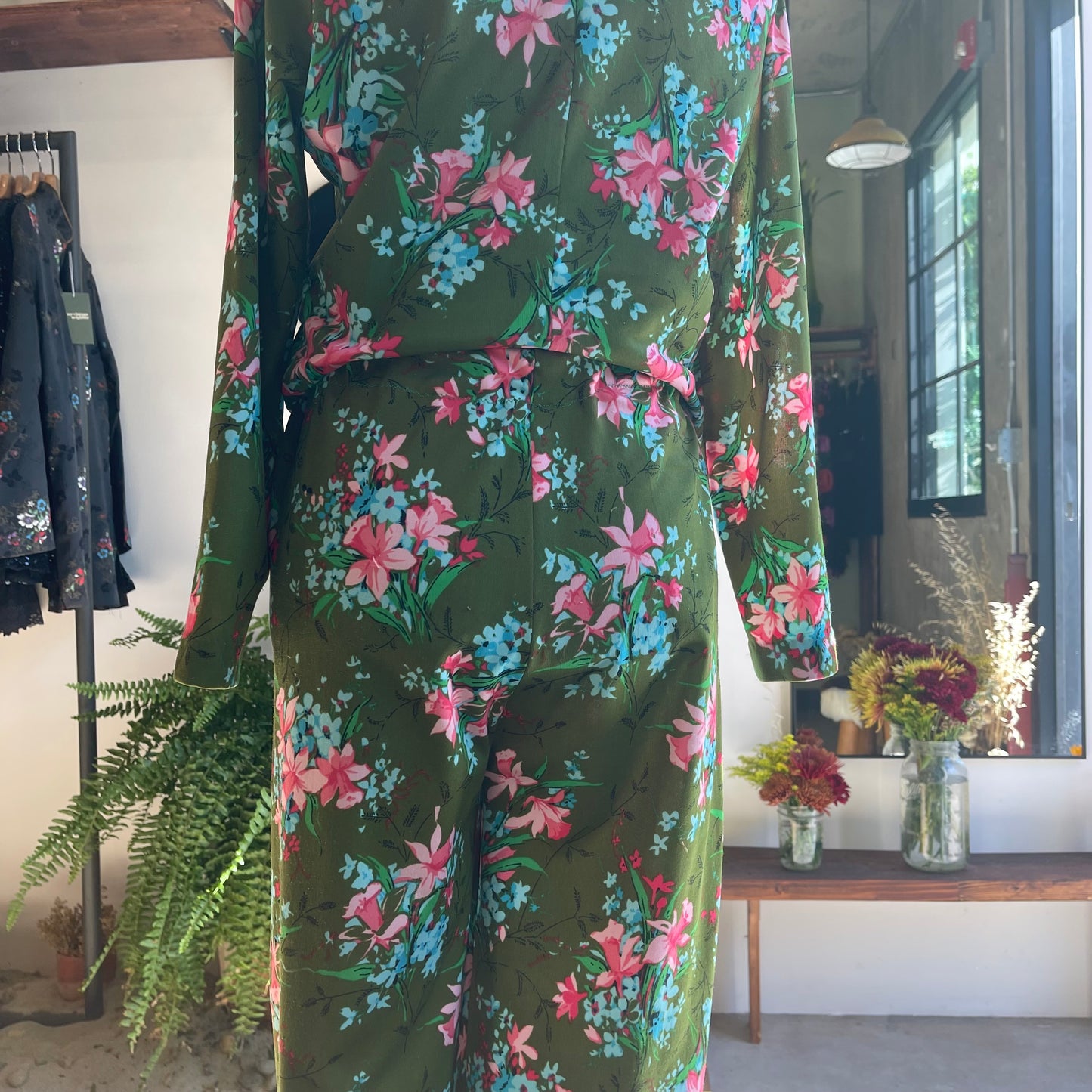 1970s Handmade Vintage Two Piece Disco Knit Set