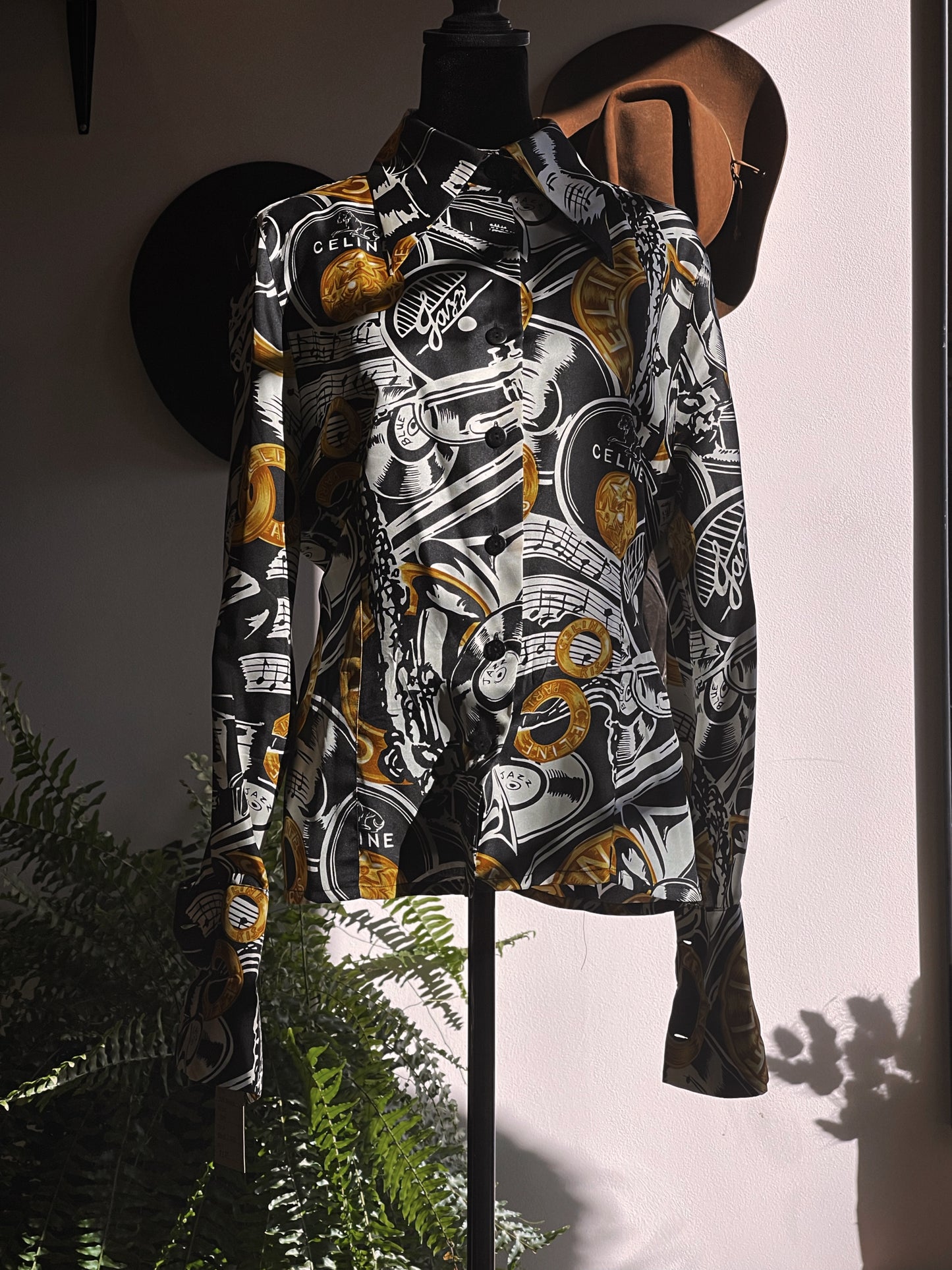1980s Vintage Celine Paris Silk Blouse
