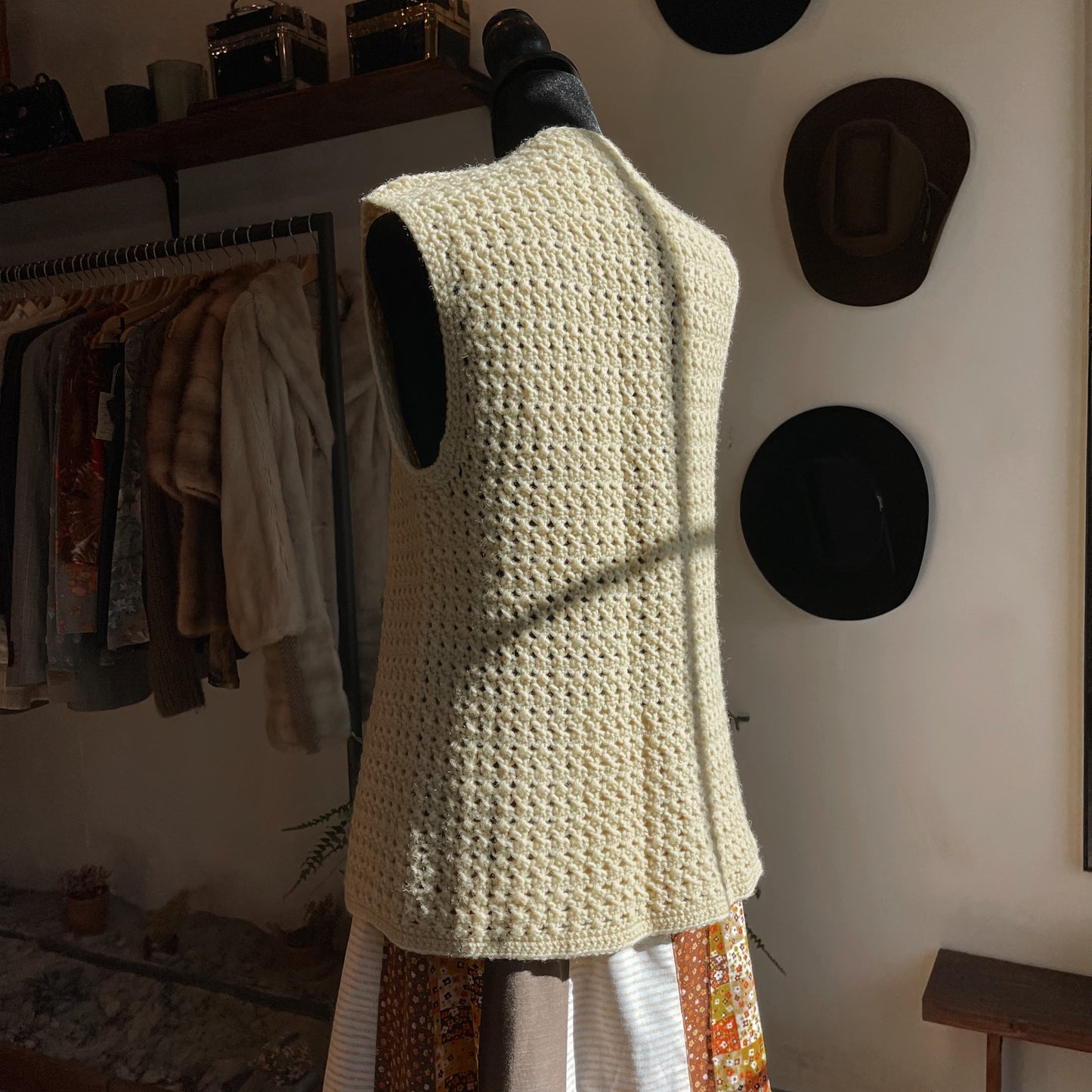 1970s Knit Vest with Chain Closure