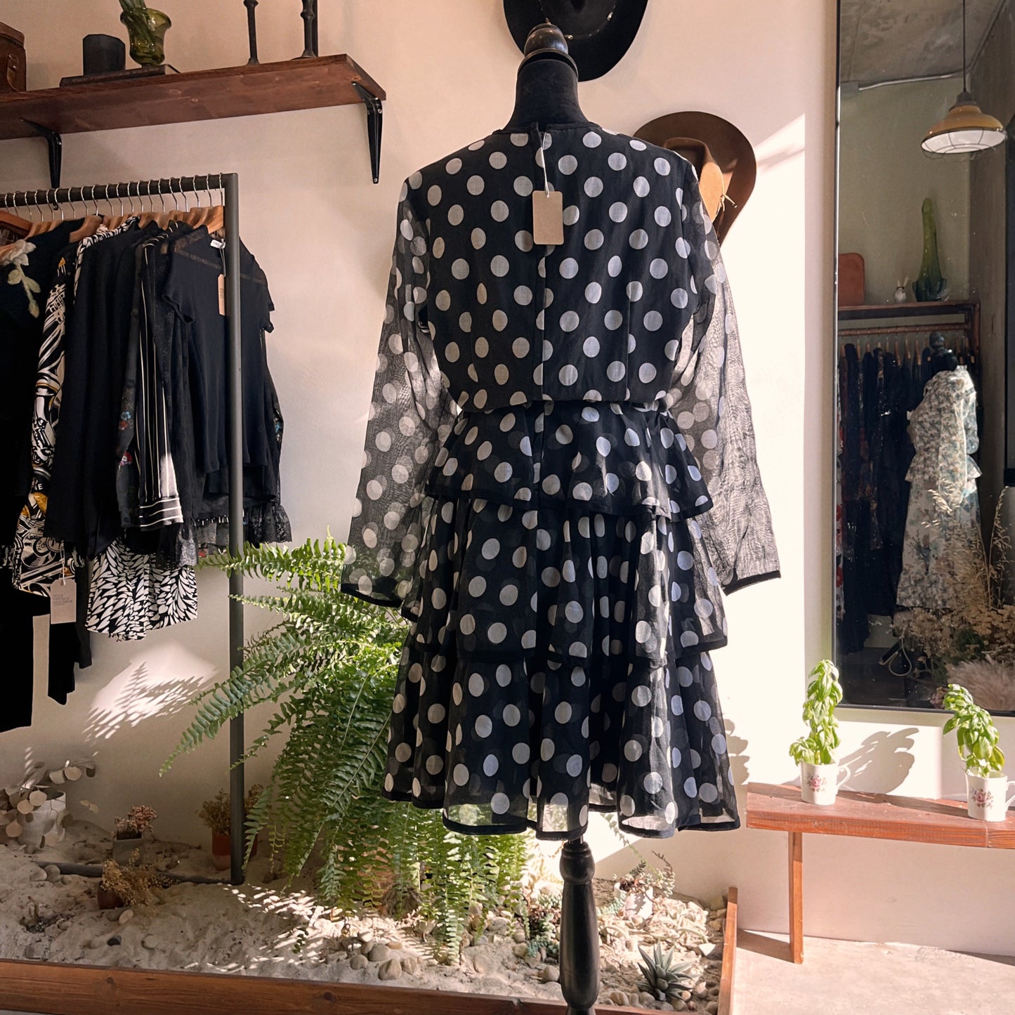 1970s Mr Mench Polka Dot Dress