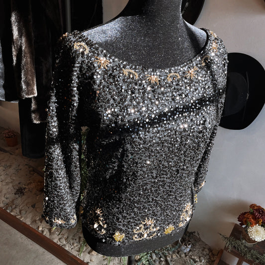 1960s Vintage Sequin Top by Helen Hong