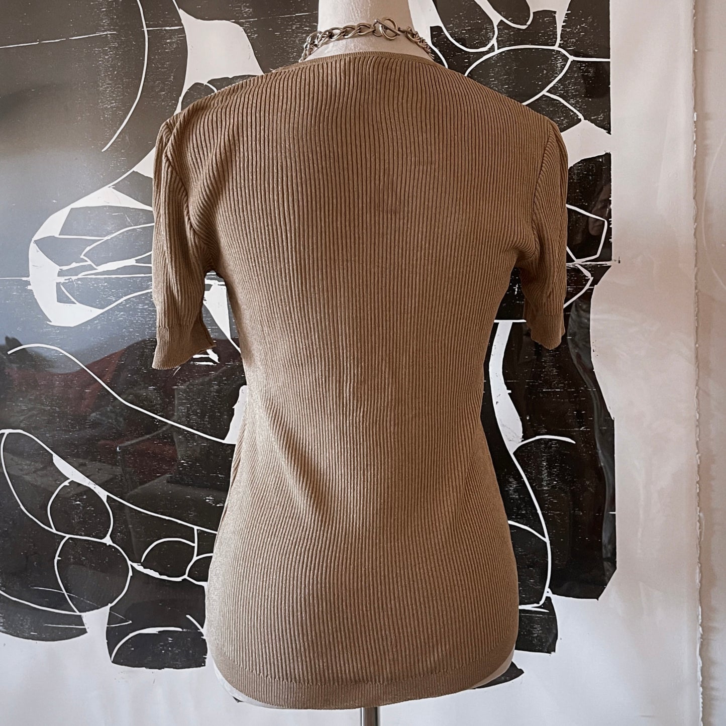 Vintage Yves Saint Laurent Ribbed Knit Top