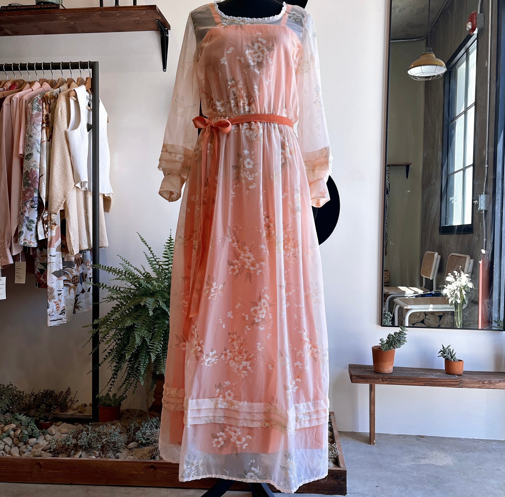 Vintage 70’s Floral Chiffon Dress - Your Vintage Neighbor